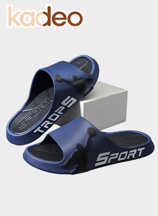 kadeo Men's Shower Shoes, Non Slip and Quick Drying Men Slippers, Slides Sandals, Pool Slides, Ultra Cushion Thick Sole House Slippers, Indoor Bathroom Shoes Beach Sandals - Image 1